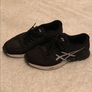 Black ASICS shoes